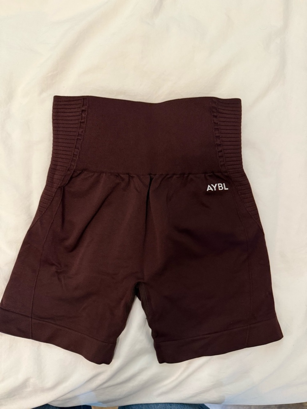 AYBL High-Waist Ribbed Fitness Shorts